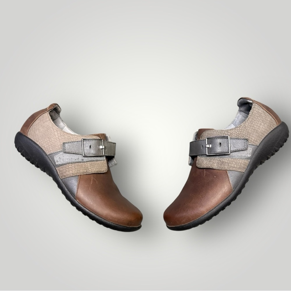 NAOT Tane Slip on Shoes in Color Brown Haze/Gray‎ Iguana/Shadow Sz 7
